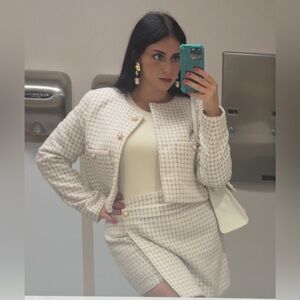 House Of Harlow 1960 Twead Business Suit Skort and Jacket 2 Piece set